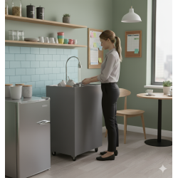 Pia Portátil Gourmet Cinza Pressurizada Bateria - ULTRA Móveis