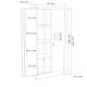 Armário de Aço AA-16 1,60 x 0,75 x 0,35 Branco - ULTRA Móveis