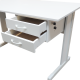 Mesa em L Platina com 2 Gavetas Home Office - ULTRA Móveis