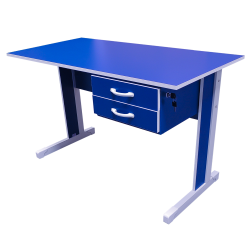 Mesa de 120cm Azul com 2 Gavetas Standard - ULTRA Móveis