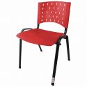 Cadeira Empilhável Plástica Vermelha - ULTRA Móveis