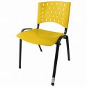 Cadeira Empilhável Plástica Amarela - ULTRA Móveis
