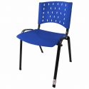 Cadeira Empilhável Plástica Azul - ULTRA Móveis