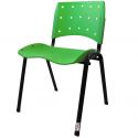 Cadeira Empilhável Plástica Verde Anatômica - ULTRA Móveis