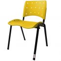 Cadeira Empilhável Plástica Amarela Anatômica - ULTRA Móveis