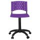 CADEIRA GIRATORIA PLASTICA LILAS FIXA SECRETARIA