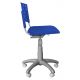 CADEIRA GIRATORIA PLASTICA AZUL SINGOLARE BASE CINZA