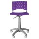 CADEIRA GIRATORIA PLASTICA LILAS SINGOLARE BASE CINZA