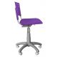 CADEIRA GIRATORIA PLASTICA LILAS SINGOLARE BASE CINZA