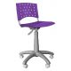 CADEIRA GIRATORIA PLASTICA LILAS SINGOLARE BASE CINZA