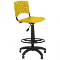 Cadeira Caixa Giratória Plástica Amarela - ULTRA Móveis